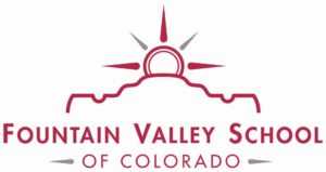 Fountain valley school of colorado red logo
